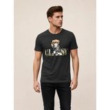 Vigoss Jeans Vıgoss Baskılı Erkek Oversıze T-Shırt 62516-30010 - Koyu Gri - M