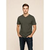 Vigoss Jeans Vigoss Battal V Yaka Erkek T-Shırt B3125-03370 - Haki - 3XL