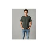 Vigoss Jeans VİGOSS ERKEK BATTAL O YAKA BASIC T-SHIRT B3124-03370 - 3XL - Haki