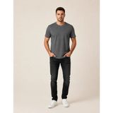 Vigoss Jeans Vigoss Erkek Battal O Yaka Basıc T-Shırt B3124-03370 - Koyu Gri Melanj - 3XL