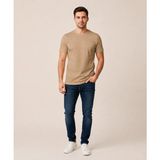 Vigoss Jeans Vigoss Erkek Battal O Yaka Basıc T-Shırt B3124-03370 - Kum - 3XL