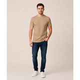 Vigoss Jeans Vigoss Erkek Battal O Yaka Basıc T-Shırt B3124-03370 - Kum - 4XL