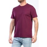 Vigoss Jeans VİGOSS ERKEK BATTAL O YAKA BASIC T-SHIRT B3124-03370 - Mürdüm - 4XL