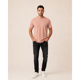 Vigoss Jeans Vigoss Erkek Battal O Yaka Basıc T-Shırt B3124-03370 - Pudra - 3XL