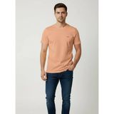 Vigoss Jeans Vigoss Erkek Battal O Yaka Basıc T-Shırt B3124-03370 - Turuncu - 3XL