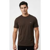 Vigoss Jeans Vigoss Erkek O Yaka Basıc T-Shırt 3124-03370 - Kahve - 2XL