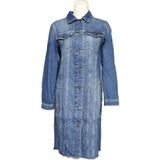 Vigoss Jeans Vigoss Kadın Uzun Ceket VS46554-00422 - Mavi