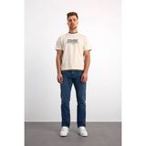 Vigoss Jeans Vıgoss Oversıze Çift Yaka Erkek T-Shırt 63085-30005 - Bej - XL