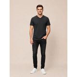 Vigoss Jeans Vigoss V Yaka Erkek T-Shırt 3125-03370 - Antrasit - Melanj - XL