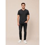 Vigoss Jeans Vigoss V Yaka Erkek T-Shırt 3125-03370 - Antrasit - Melanj