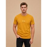 Vigoss Jeans Vogoss Actıon Baskılı Erkek T-Shırt 62494-30010 - Hardal - 2XL