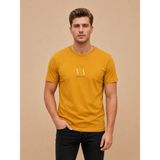 Vigoss Jeans Vogoss Actıon Baskılı Erkek T-Shırt 62494-30010 - Hardal - M