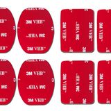 VIIMAKE 8 adet 3M Yapışkan Yapışkan Pedler GoPro için Kavisli Düz Kask Taban Montajı, Çift Taraflı Yapışkan Bantlar GoPro Hero 10, 9, 8, 7,6 için Yedek Kitler, Eylem Kamerası, Dashcams (Kavisli ve Düz Montaj Pedleri)