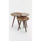 Vikar Dekoratif Zigon Sehpa Set (6'LI TABLO HEDİYELİ)