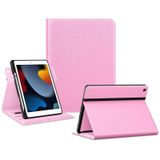 VIKESI iPad 9. / 8. / 7. Nesil 10,2 inç (2021/2020/2019 Çıktı), Kalem Tutuculu Akıllı Folyo Deri Kılıf, 360 Dönebilen Stand, El Şeridi ve Kapatma Şeridi için Döner Kılıf - Pembe