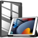 VIKESI iPad 9. / 8. / 7. Nesil 10,2 inç (2021/2020/2019 Çıktı), Şeffaf Arka Kılıf, TPU Darbeye Dayanıklı Çerçeve Kapağı [Dahili Kalem Tutucu, Otomatik Uyku/Uyanma Desteği] ipad 10.2 için - Siyah
