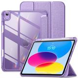 VIKESI iPad için 10. Nesil Kılıf 10.9 inç 2022'de piyasaya sürüldü, Mat İnce Sert Arka, Yumuşak TPU Çerçeve, Kalem Tutucu ve iPad 10 Gen için Otomatik Uyku/Uyanma Kılıfı - Yıldız Mor
