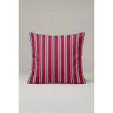 viki concept Kırmızı Marin Çizgili Kırlent Kılıfı 016 – 45x45 cm Dekoratif Yastık Kılıfı