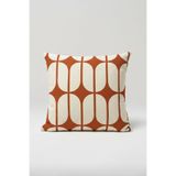 viki concept Modern – Bordo Beyaz Bauhaus Desenli Kırlent Kılıfı 45x45 cm