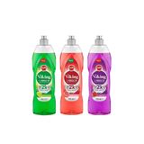 Viking 3x750 ml Misket Limon + Kara İncir + Greyfurt Bulaşık Deterjanı