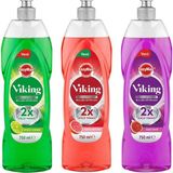 Viking 3x750 ml Misket Limon + Kara İncir + Greyfurt Bulaşık Deterjanı