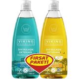 Viking 750 ml Fesleğen ve Tatlı Limon Sıvı Bulaşık Deterjanı + 750 ml Nergis ve Bergamot Sıvı Bulaşık Deterjanı (2 adet)