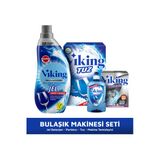 Viking Bulaşık Makinesi Seti Jel Deterjan + 1,5 Kg Tuz + Makine Temizleyici Toz + 450 Ml Parlatıcı 4'Lü Set
