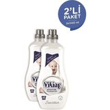 Viking Konsantre Çamaşır Yumuşatıcısı Sensitive 1440 ml Amber Kokulu 60 Yıkama 2'li Paket - 1,44 lt