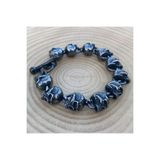 Viking Kurukafa Skull Klipsli Gotik Tarz 316L Paslanmaz Kararmaz Saf Çelik Bileklik