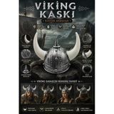 Viking Miğfer Şapka 3 Boynuzlu Gümüş Plastik Halloween Kostüm Parti Savaşçı Aksesuarı Yetişkin