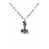 Viking Mitolojisi Thor’un Çekici (Mjölnir) Figürlü Unisex Kolye – 60 Cm Zincirli, Güç Koruma Sembolü