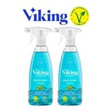 Viking Premium Banyo Sprey Dağ Nanesi 750 ml - 2 Adet Vegan Sertifikalı Güçlü Temizlik Ürünü - 1,5 kg