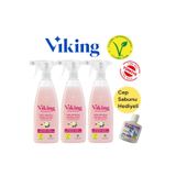 Viking Premium Çok Amaçlı Temizleyici, Yasemin & Vanilya, 750 ml x 3 Adet, Cep Sabunu Hediyeli