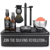 Viking Revolution - Erkekler İçin Lüks Tıraş Seti - Çift Kenarlı Tıraş Makinesi, Stand, Kase, Tıraş Sonrası Balsam, Tıraş Öncesi Yağı, Porsuk Fırçası, Erkek Tıraş Bıçağı - Erkeklere Yönelik Hediyeler