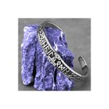 Viking Thor Valknut İskandinav Runik Alfabe Tasarım Ayarlanabilir Açık 316L Paslanmaz&Kararmaz Saf Çelik Bileklik