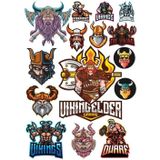 Vikingler Sticker Set-1 17 Parça Telefon, Tablet, Defter, Laptop Sticker