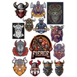 Vikingler Sticker Set-2 14 Parça Telefon, Tablet, Defter, Laptop Sticker