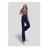 Viking's Line Christian 90'S Orta Mavi Likralı Palazzo Salaş Paça Süper Yüksek Bel Jean Pantolon