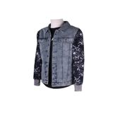 viking's line Erkek Denim Polar Kol Şık Giyim Mavi Kot Ceket