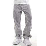 viking's line Kar Yıkama Salaş Kot Pantolon Buz Mavi Kar Likrasız Baggy