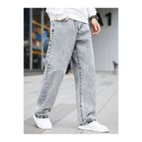 viking's line Kar Yıkama Straight Leg Jeans Kot Pantolon Füme Baggy yeni sezon 2026