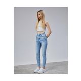 Viking's Line Pena Mavi Kar Yıkama Skinny Jean Kadın Power Likralı Pantolon