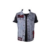 viking's line Vikings Jeans Erkek Denim Armalı Kot Yelek 83560