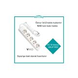 VİKO 10 Metre 5 Li Uzatma Kablosu / Viko Grup Priz / Öznur 3*1.5 Kablo Kullanılır