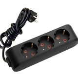Viko 1050190133303 Multiled 3 mt Topraklı Kablolu Çocuk Korumalı Siyah Üçlü Priz