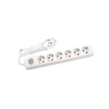 Viko 2 Metre Multi-Let Altılı Beyaz Priz