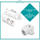 Viko 2'li Beyaz Grup Priz + Beyaz Yonca Plus Golyat - 50 Cm