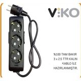 Viko 3 Lü 3X2.5 Uzatma Seyyar Kablo 10 Metre