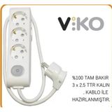 Viko 3 Lü 3X2.5 Uzatma Seyyar Kablo 25 Metre