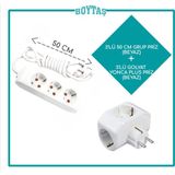 Viko 3'lü Beyaz Grup Priz + Beyaz Yonca Plus Golyat - 50 Cm
